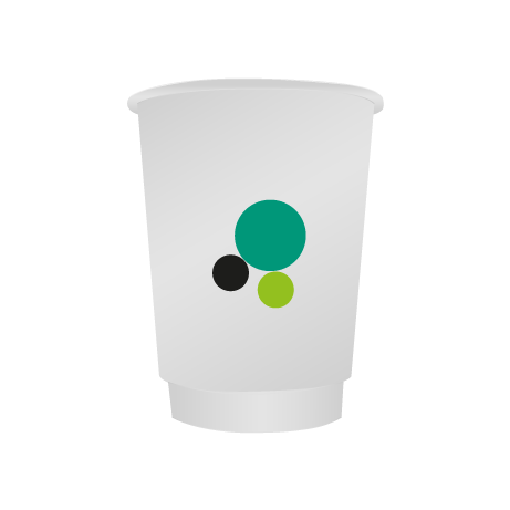 Pappbecher BIO | 300 ml doppelwandig | rundum bedruckt